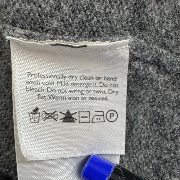 Eddie Bauer Womens Large Gray Fair Isle Lambswool 1/4 Zip Wool Pullover Sweater - Picture 7 of 7